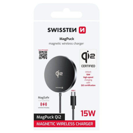 Încărcător fără fir Swissten MagPuck
