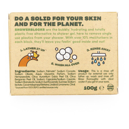 Gel de duș Shower Blocks Solid Shower Gel EO Range - Sweet Orange & Bergamot
