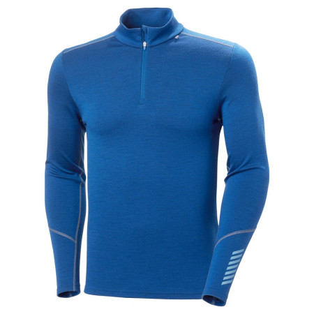 Tricou funcțional bărbați Helly Hansen Lifa Merino Midweight 1/2 Zip albastru