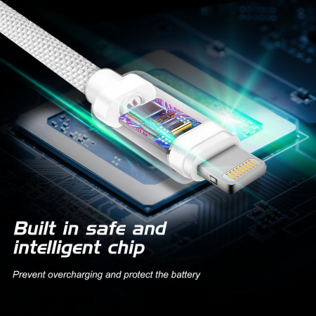 Cablul de încărcare și de date Swissten Textile USB-C / Lightning 1,2 m
