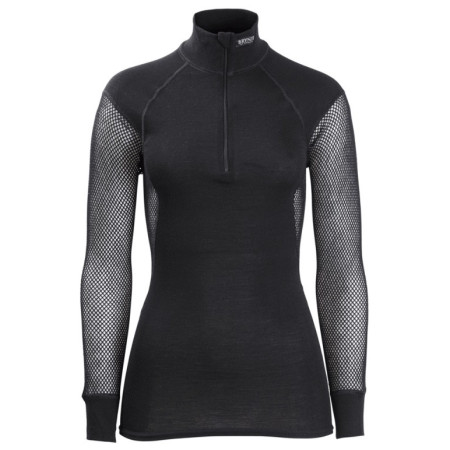 Pulover pe gât femei Brynje of Norway Lady Wool Thermo Zip-polo negru