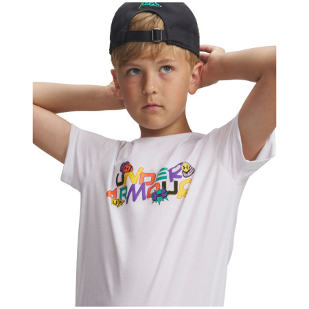 Tricou funcțional copii Under Armour UA B Patch Pack Wm SS White