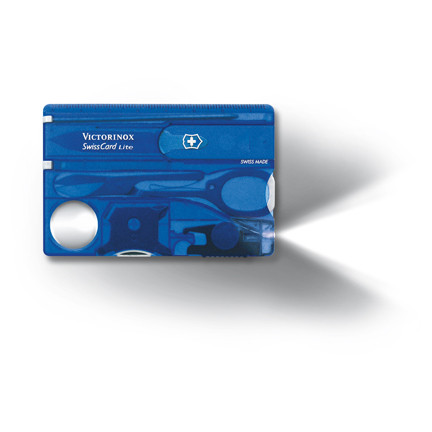 Card multifuncțional Victorinox SwissCard Lite albastru
