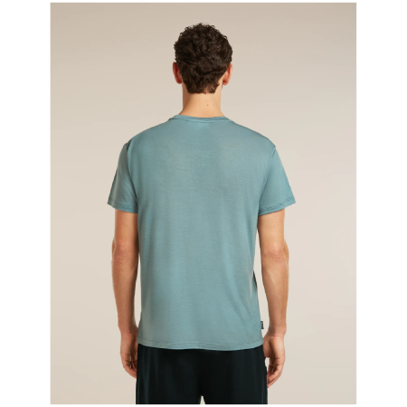 Tricou funcțional bărbați Icebreaker Merino Blend Core SS Tee Single Line Camp