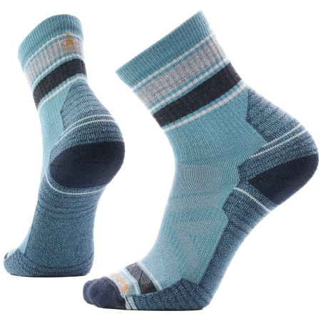 Șosete Smartwool Hike Light Cushion Striped Mid Crew Sock albastru