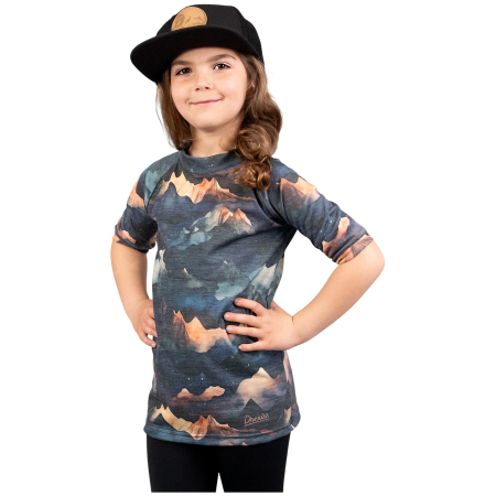 Tricou funcțional copii Drexiss All Alpine Peaks Merino Active