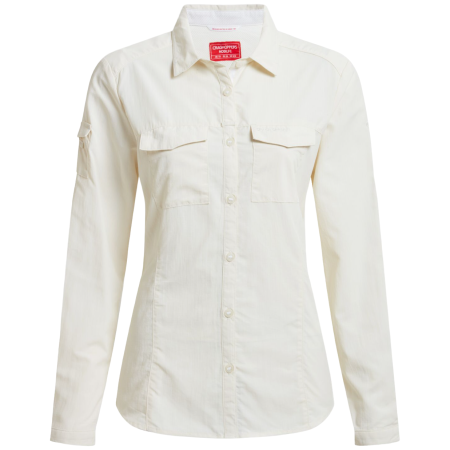 Cămașă femei Craghoppers NosiLife Adventure Long Sleeved Shirt III bej Seasalt