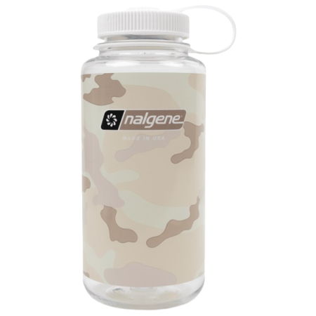 Sticlă Nalgene Wide Mouth Camo Print 1000 ml alb Clear/White Camo