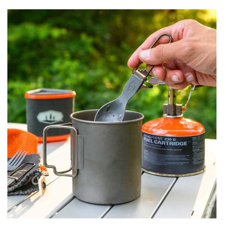 Set tacâmuri GSI Outdoors Tekk Trio Folding Cutlery Set