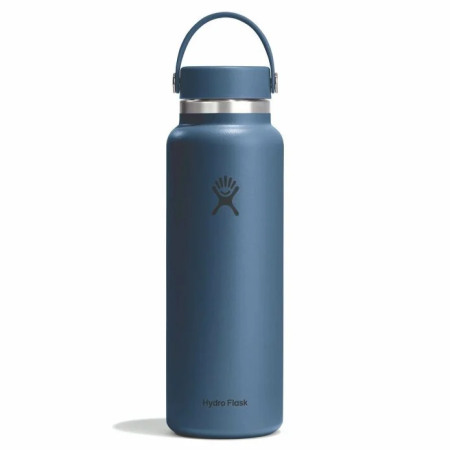 Termos Hydro Flask 40 Oz Wide Flex Cap albastru închis Harbor Blue
