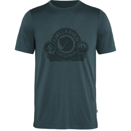 Tricou funcțional bărbați Fjällräven Abisko Wool Classic SS M albastru