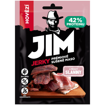 Carne uscată Jim Jerky Jerky - bacon de vită 23g