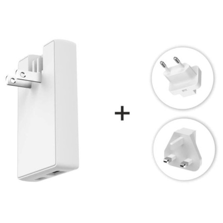 Adaptor Swissten World Travel Charger 65W GaN USB-C + USB-A