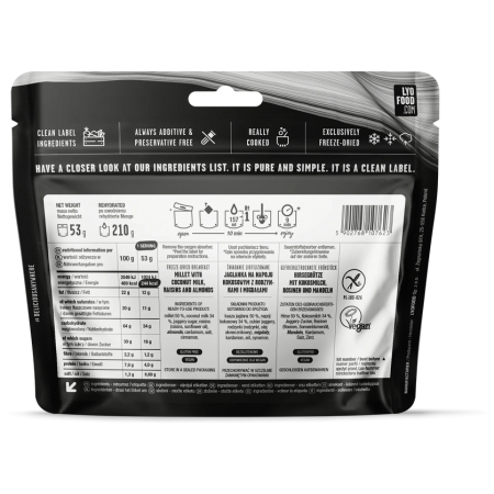 Mâncare deshitradată Lyo food Payasam de ovăz