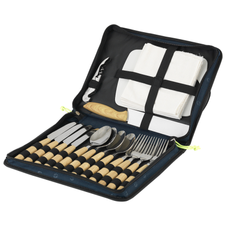 Set tacâmuri Outwell Morella Picnic Cutlery Set maro/argintiu Blue