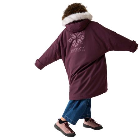 Geacă impermeabilă pentru copii Regatta Junior Waterproof Changing Robe Pro Fig