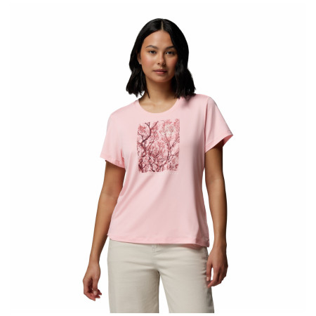 Tricou femei Columbia Parsons Point™ SS Scoop Tee roz Pink Sand Heather, Canopy View