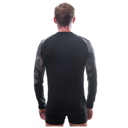 Tricou funcțional bărbați Sensor Merino Impress mân. lungă