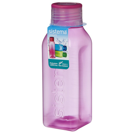 Sticlă Sistema Square 475ml roz