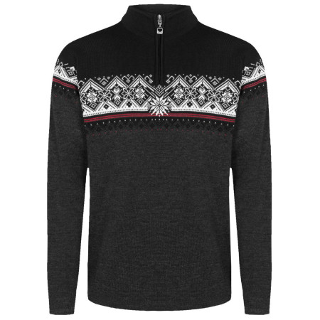 Pulover bărbați Dale of Norway Moritz Masc Sweater negru Darkcharcoal Raspberry Black