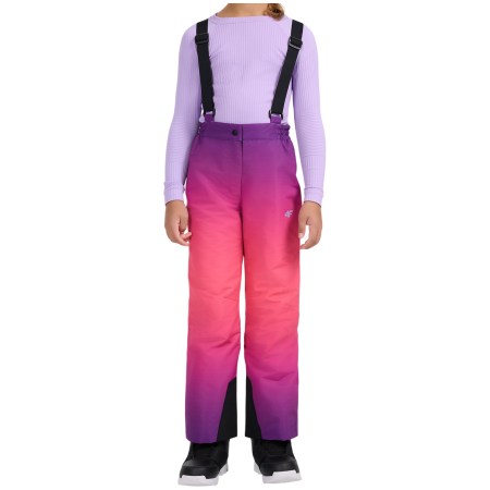 Pantaloni de schi copii 4F Trousers Fnk F1522 Multicolour 3 Allover roz Multicolour 3 Allover