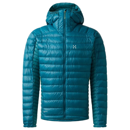 Geacă bărbați Haglöfs L.I.M Down Hood II albastru deschis Deep Teal/Mountain Teal