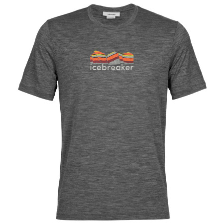 Tricou bărbați Icebreaker Tech Lite II SS Tee Mountain Geology gri