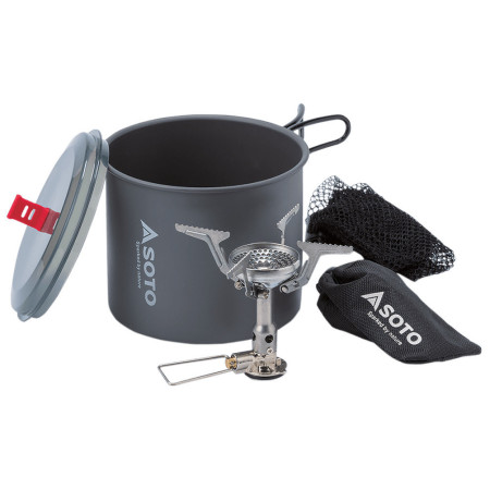 Arzător pentru camping Soto Amicus w/Igniter + New River Pot Combo