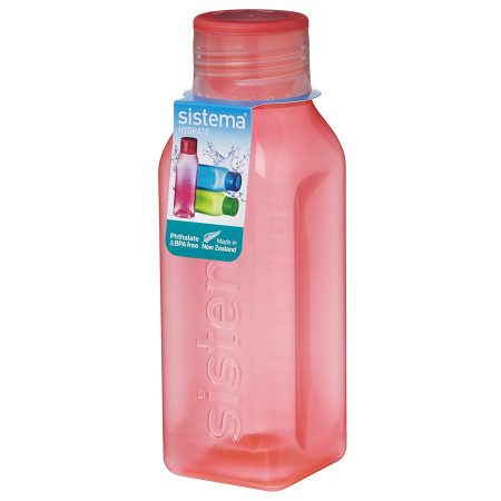 Sticlă Sistema Square 475ml roșu