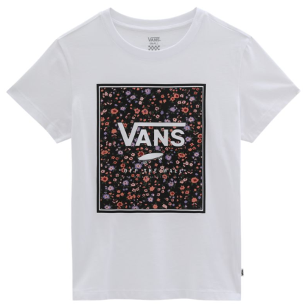 Tricou femei Vans Wm Boxed In Rose Crew alb
