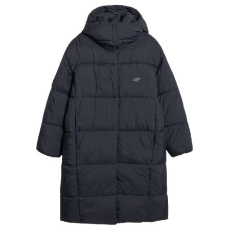 Geacă lungă femei 4F Down Jacket F588 negru DEEP BLACK