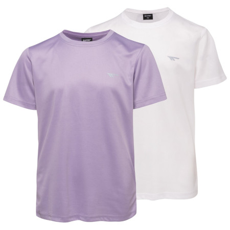 Tricou copii Hi-Tec Jodin Jr 2 Pack alb/violet WHITE/WISTERIA