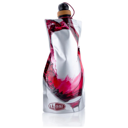 Sticlă pentru vin GSI Outdoors Soft Sided Wine Carafe 750 ml roșu