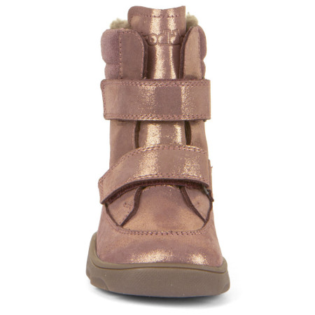 Încălțăminte de iarnă copii Frodo Barefoot Zeru Tex Winter Pink/Gold