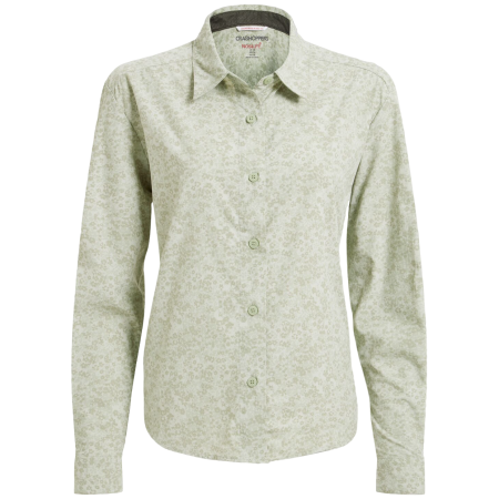 Cămașă femei Craghoppers NosiLife Arona Long Sleeved Shirt verde Bud Green Print
