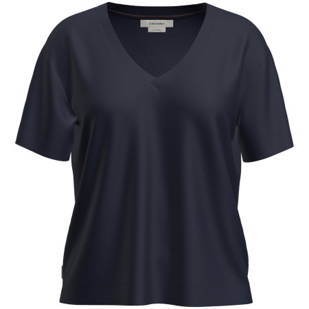 Tricou funcțional femei Icebreaker W Mer 150 Tech Lite SS Relax V Neck Tee albastru închis Midnight Navy