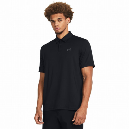 Tricou funcțional bărbați Under Armour T2G Polo negru Black/PitchGray
