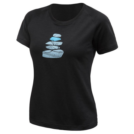 Tricou femei Sensor Merino Blend Stone negru black
