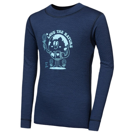 Tricou funcțional copii Sensor Merino DF Planet Deep Blue albastru închis Deep Blue
