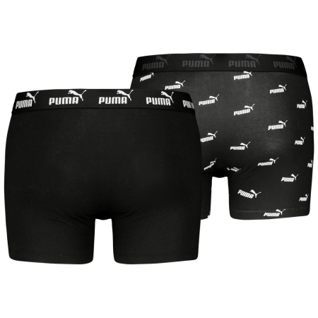 Boxeri bărbați Puma Elements Logo Print Boxers 2P
