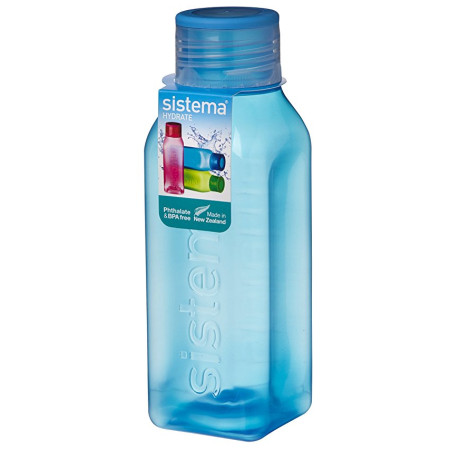 Sticlă Sistema Square 475ml albastru