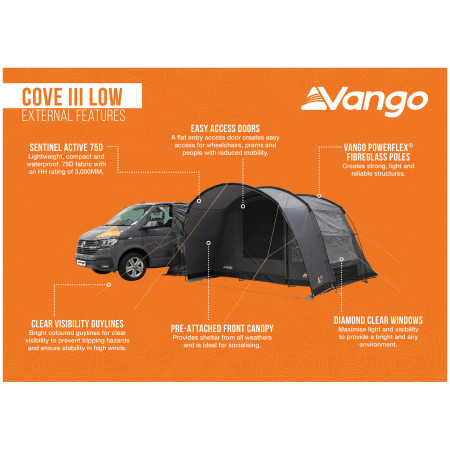 Cort frontal Vango Cove III Low