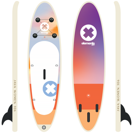 Paddleboard Elements Gear JAVA 106 women allround violet/portocaliu multicolor
