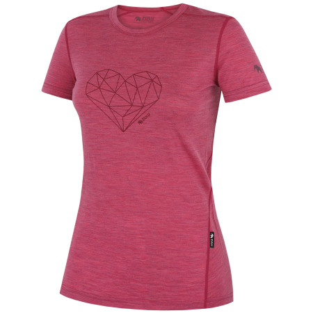 Tricou femei Zulu Merino 160 Short Heart roz pink