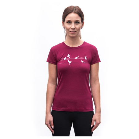 Tricou funcțional femei Sensor Merino Active Songbirds