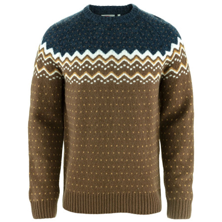 Pulover bărbați Fjällräven Övik Knit Sweater M maro Dark Oak-Navy