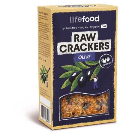 Crackers Lifefood LIFE CRACKERS RAW BIO 90g Măsline