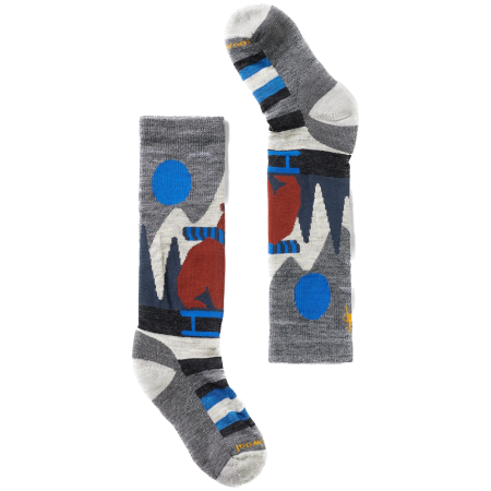 Șosete copii Smartwool Kids' Ski Light Cushion Sleigh Bear OTC gri Medium Gray