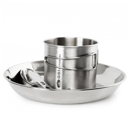 Set de veselă GSI Outdoors Glacier Stainless 1 Person Set