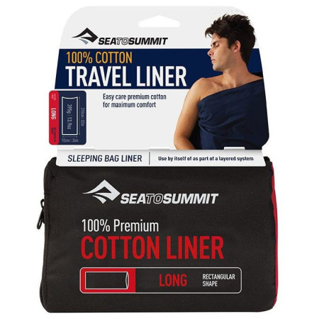 Vložka do spacáku Sea to Summit Cotton Long albastru deschis